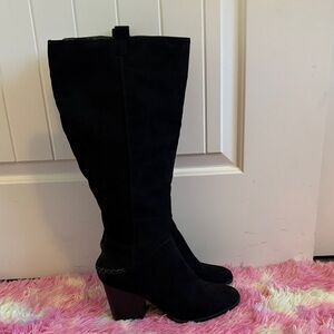 a.n.a Sleek Black Heeled Boots
